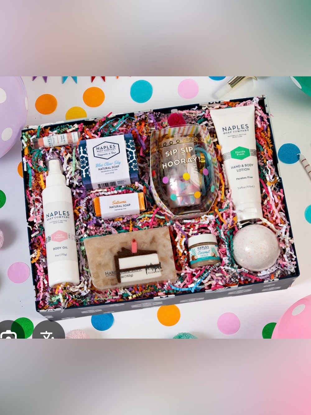 NWT Naples Soap Company Bath & Body Gift Set - Birthday Box